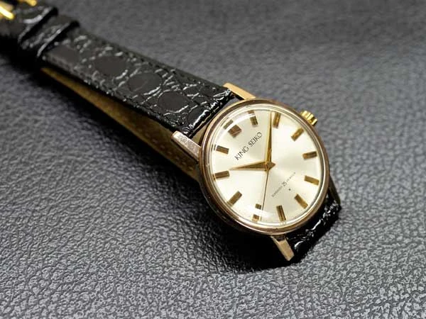 セイコー キングセイコー KING SEIKO ファースト J14102KS 14K GOLD FILLED 盾メダリオン