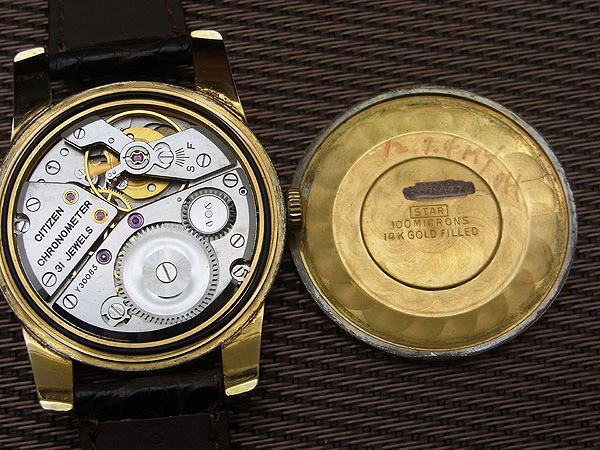 シチズン クロノメーター 31石 Ref.CR1507081 14K GOLD FILLED シルバーダイヤル 大鷲メダリオン 手巻き Citizen Chronometer [代行おまかせコース]