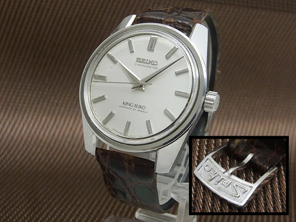 44KS キングセイコー クロノメーター 後期型 4420-9990 27石 SS 獅子メダリオン 手巻き KING SEIKO CHRONOMETER [代行おまかせコース]