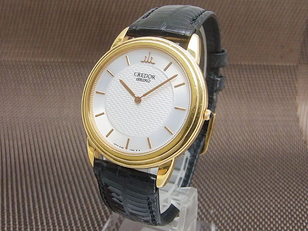 セイコー クレドール 8J80-7020 18KT 金無垢 ラウンド ドレスウォッチ クオーツ SEIKO CREDOR [代行おまかせコース]