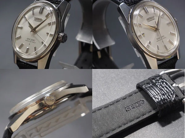 廃業時計店の長期保管品 最高峰 SEIKO キングセイコー クロノメーター 初期 49999 獅子メダリオン 27石 手巻き 新品ベルト 保護シール付