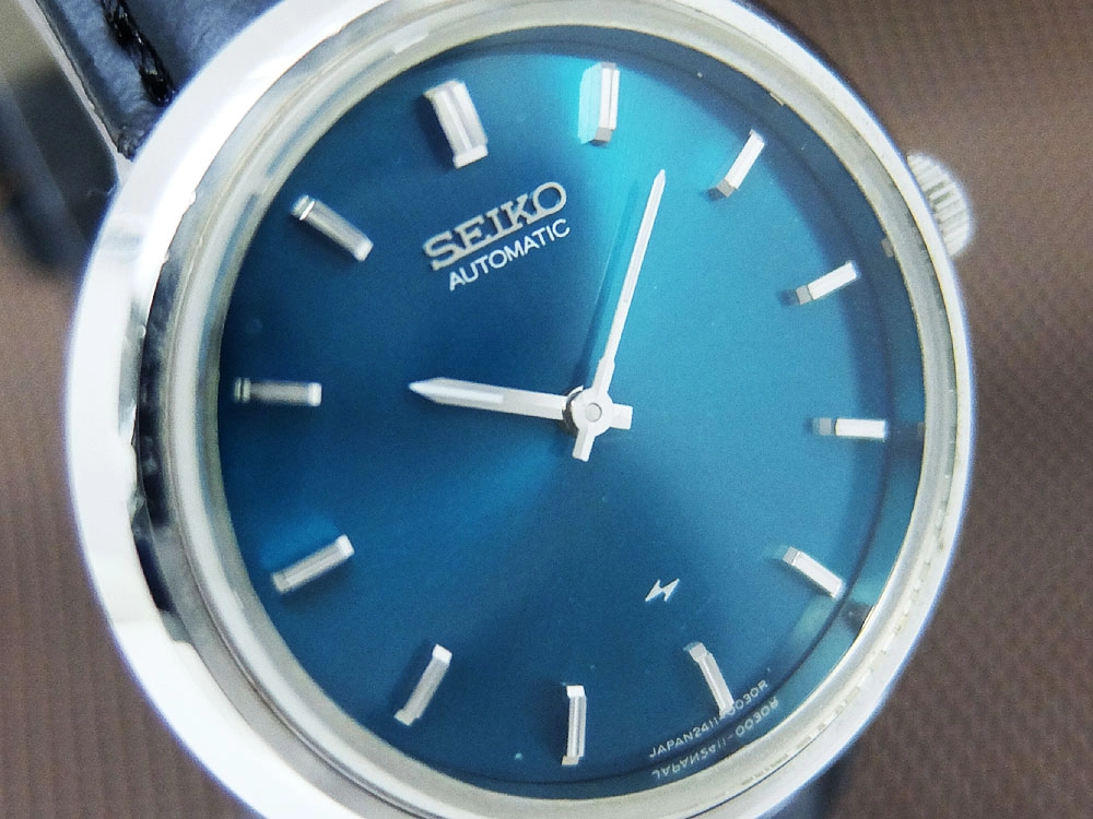 セイコー シャリオ 2411-0050 SS 変わりワンピースケース グリーンダイヤル オートマチック SEIKO CHARIOT [代行おまかせコース]