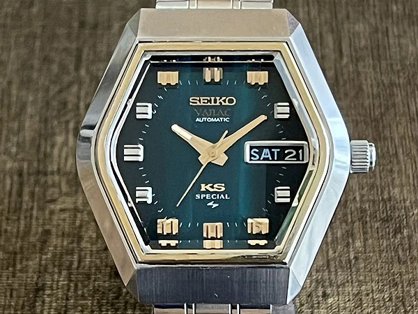 セイコー SEIKO キングセイコー バナックスペシャル 5256-5010 エメラルドグリーングラデーションダイアル 多面カットガラス