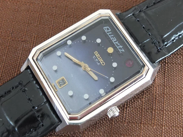 セイコー SEIKO 39クォーツ v.f.a. VFA 3923-502A セコンドフラッシュ ブルーダイアル 美品