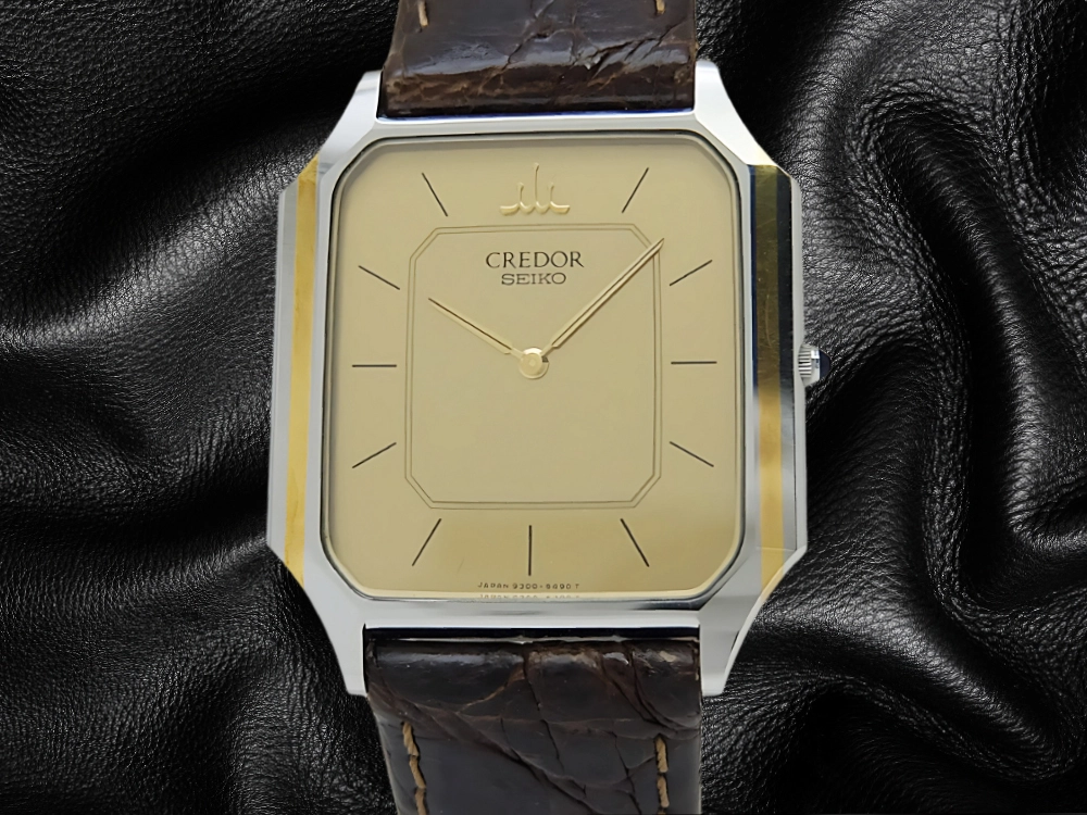 セイコー クレドール 9300-5340 SHA/SS コンビ オクタゴン ゴールドダイヤル ドレスウォッチ クオーツ SEIKO CREDOR [代行おまかせコース]