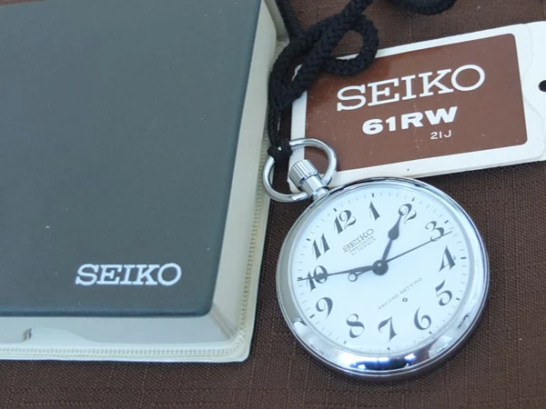 セイコー SEIKO 鉄道時計 19セイコー 懐中時計 プレシジョン 21石 セコンドセッティング 手巻き BOX等付属