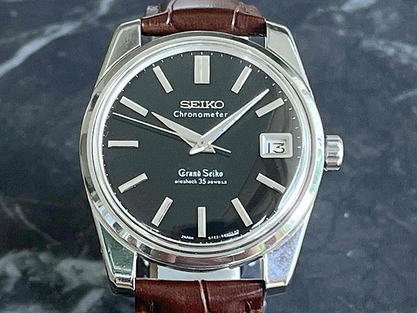 セイコー SEIKO グランドセイコー セルフデーター 5722-9990 ブラック文字盤 獅子メダリオン 57GS