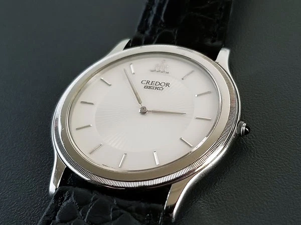 セイコー クレドール SEIKO CREDOR 5A74-2010 18KT WG BEZEL メンズ　