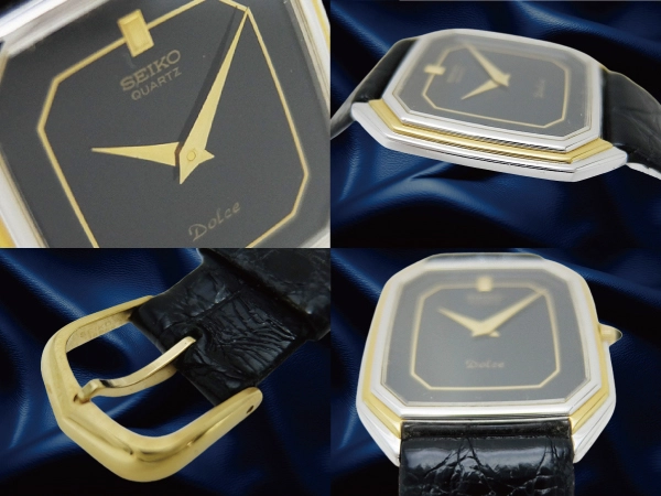 セイコー ドルチェ 6020-5930 PDP/SGP/SS ブラックダイヤル 薄型クォーツ 美品モデル SEIKO QUARTZ Dolce [代行おまかせコース]