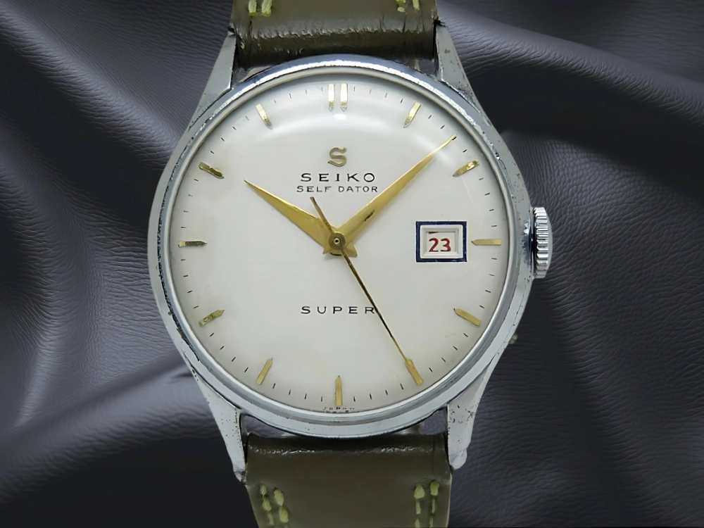セイコー スーパー セルフデーター Ref.13026 15石 赤カレンダー 手巻き SEIKO SUPER SELF DATOR [代行おまかせコース]