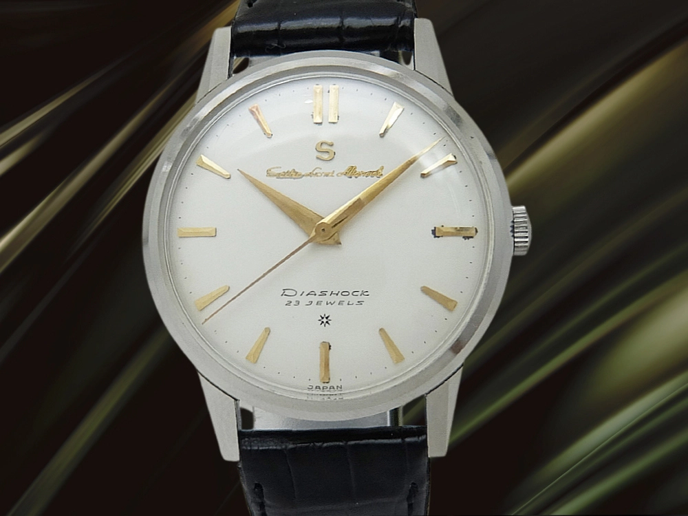 セイコー ロードマーベル 最初期 23石 Ref.14056 SS Sマーク 彫込み SD文字盤 SEIKO尾錠 手巻き 2022年OH済 時計店修理報告書・ヴィンテージ内箱付属 Seiko Lord Marvel [代行おまかせコース]
