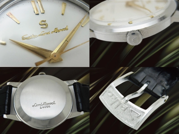 セイコー ロードマーベル 最初期 23石 Ref.14056 SS Sマーク 彫込み SD文字盤 SEIKO尾錠 手巻き 2022年OH済 時計店修理報告書・ヴィンテージ内箱付属 Seiko Lord Marvel [代行おまかせコース]