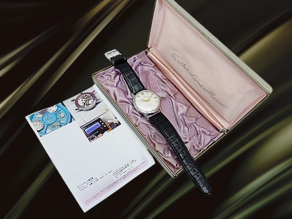 セイコー ロードマーベル 最初期 23石 Ref.14056 SS Sマーク 彫込み SD文字盤 SEIKO尾錠 手巻き 2022年OH済 時計店修理報告書・ヴィンテージ内箱付属 Seiko Lord Marvel [代行おまかせコース]