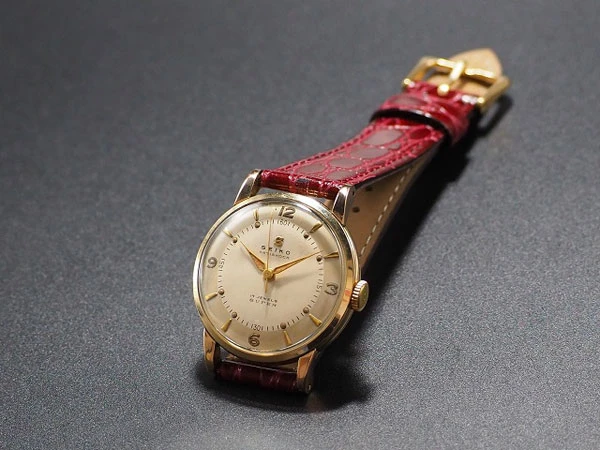 セイコー スーパー 17石 SEIKO SUPER ANTISHOCK 1950‘s 赤機械 手巻き アンティーク SEIKO製新品ベルト付き