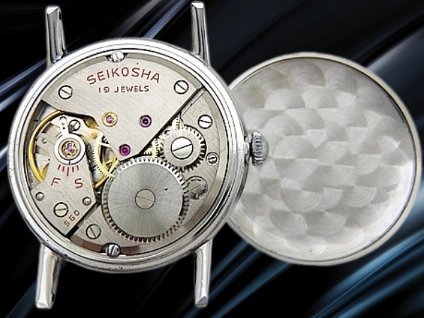 セイコー クラウン 最初期モデル 19石 Ref.14036 SS Sマーク ブラックレター書体 手巻き SEIKO CROWN [代行おまかせコース]