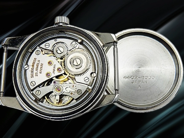 キングセイコー セカンドモデル 前期型 25石 4402-8000 SS シルバーダイヤル 盾メダリオン 手巻き KING SEIKO 44KS [代行おまかせコース]