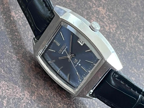 グランドセイコー GRANDSEIKO 5645-5010 ブルーダイヤル バレル型ケース56GS ハイビート
