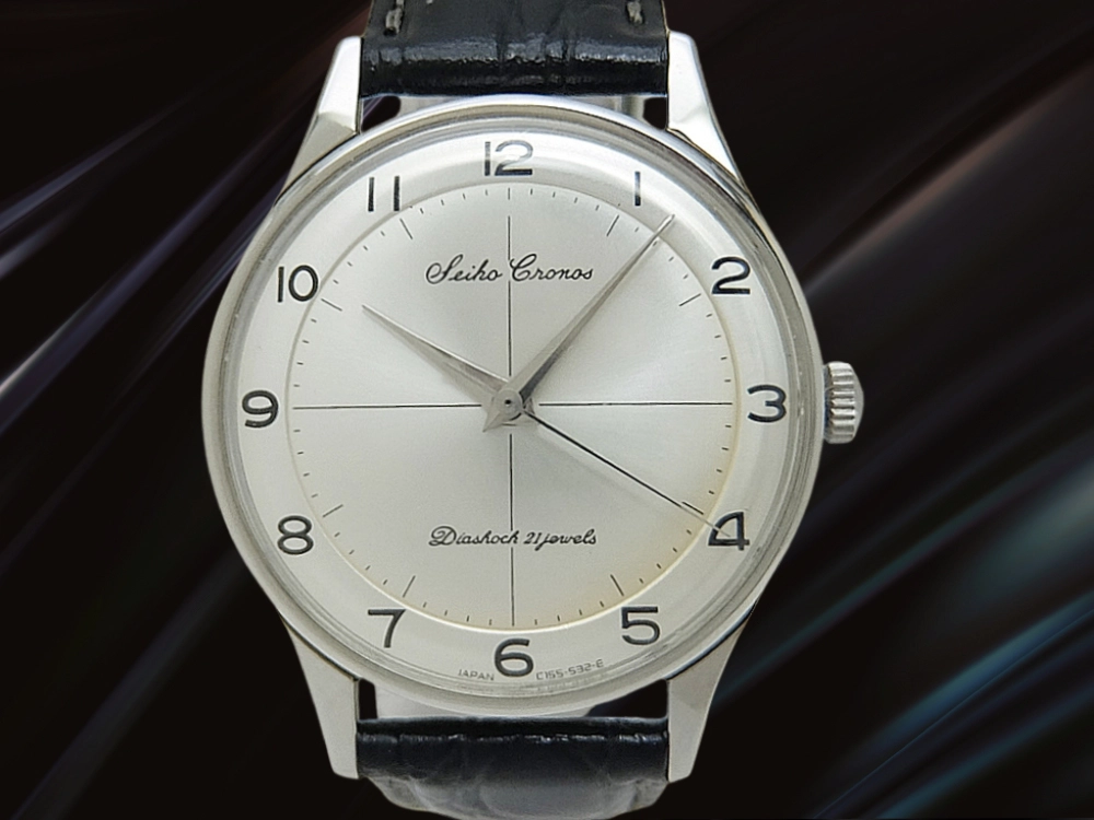セイコー クロノス 21石 15024D SS シルバーダイヤル クロスライン SEIKO尾錠 アンティーク 手巻き SEIKO Cronos [代行おまかせコース]