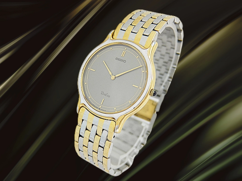 セイコー ドルチェ 9530-6000 GP/SS コンビケース グレーダイヤル 薄型クォーツ ブレス仕様 SEIKO QUARTZ Dolce [代行おまかせコース]