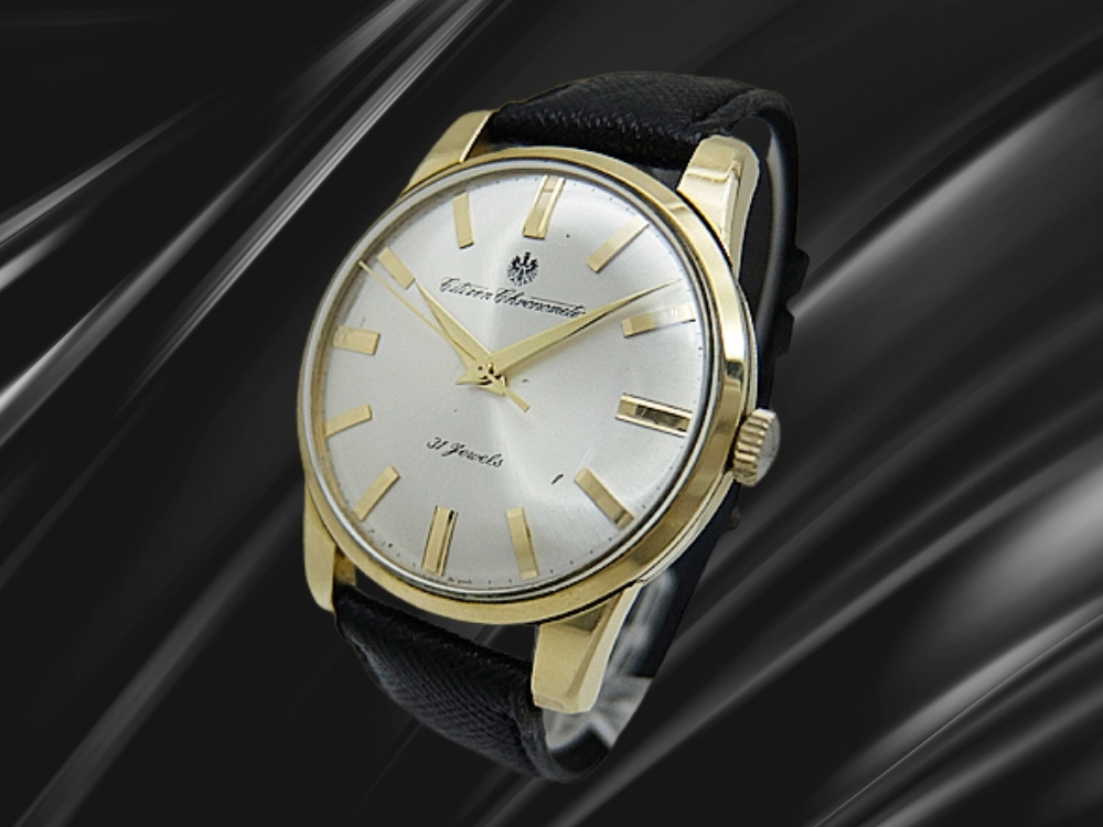 シチズン クロノメーター 31石 Ref.CR1507081 100 MICRONS GOLD FILLED シルバーダイヤル 大鷲メダリオン 手巻き Citizen Chronometer [代行おまかせコース]