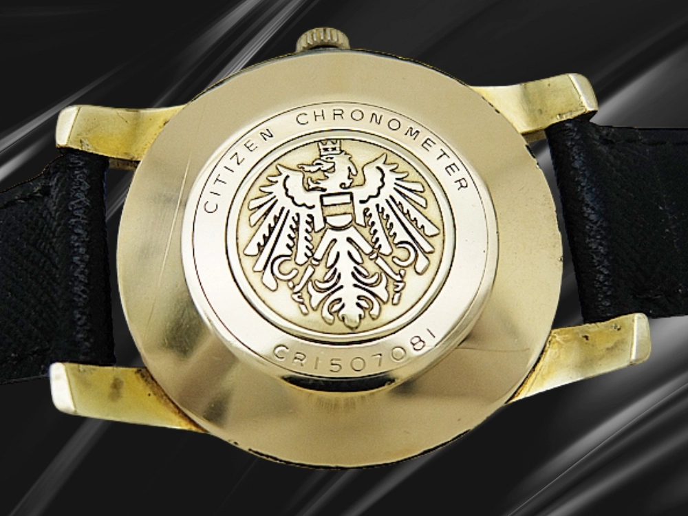シチズン クロノメーター 31石 Ref.CR1507081 100 MICRONS GOLD FILLED シルバーダイヤル 大鷲メダリオン 手巻き Citizen Chronometer [代行おまかせコース]