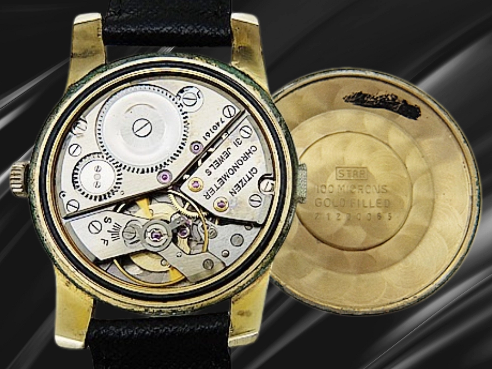 シチズン クロノメーター 31石 Ref.CR1507081 100 MICRONS GOLD FILLED シルバーダイヤル 大鷲メダリオン 手巻き Citizen Chronometer [代行おまかせコース]