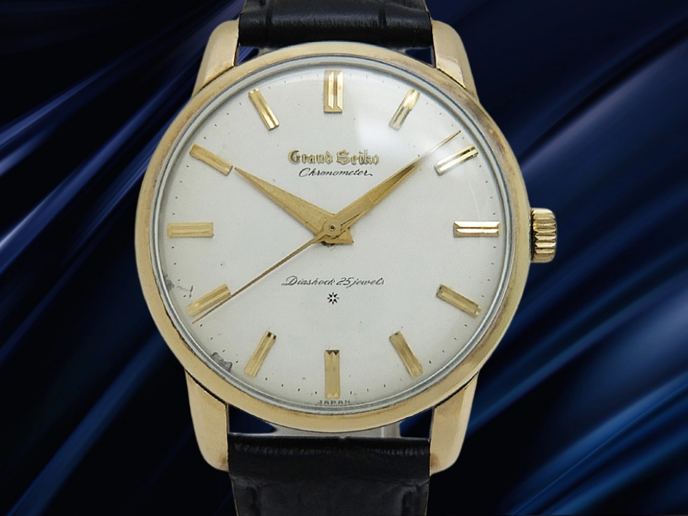グランドセイコー ファーストモデル クロノメーター J14070 Cal.3180 14K GOLD FILLED SDダイヤル アップライトロゴ 獅子メダリオン SEIKO尾錠 手巻き GRAND SEIKO GS 1st [代行おまかせコース]