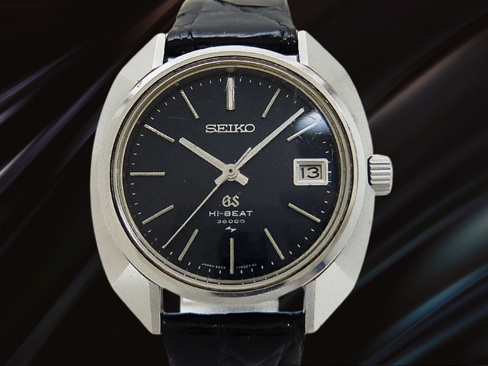 グランドセイコー ハイビート 25石 4522-7000 SS 亀甲型ケース ブラックダイヤル GSメダリオン 手巻き GRAND SEIKO HI-BEAT 36000 45GS [代行おまかせコース]