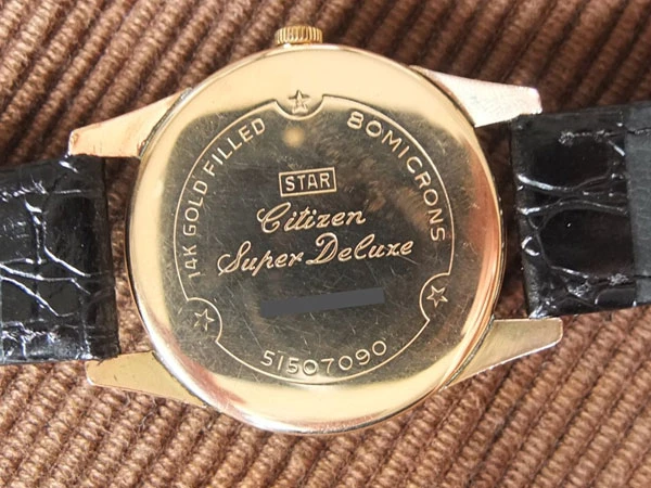 シチズン CITIZEN Super Deluxe スーパーデラックス 手巻き 25石 1507092 三ツ星 パラショック 14K 80ミクロン 特別調整品 美品