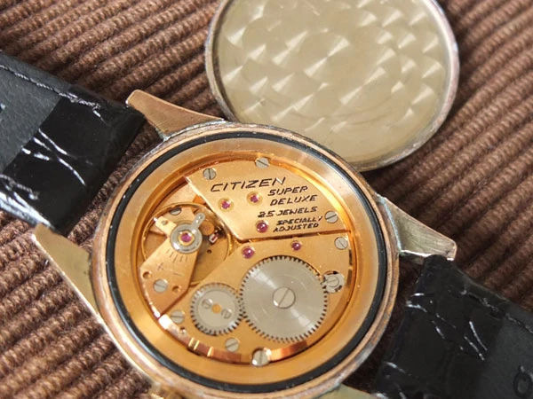 シチズン CITIZEN Super Deluxe スーパーデラックス 手巻き 25石 1507092 三ツ星 パラショック 14K 80ミクロン 特別調整品 美品