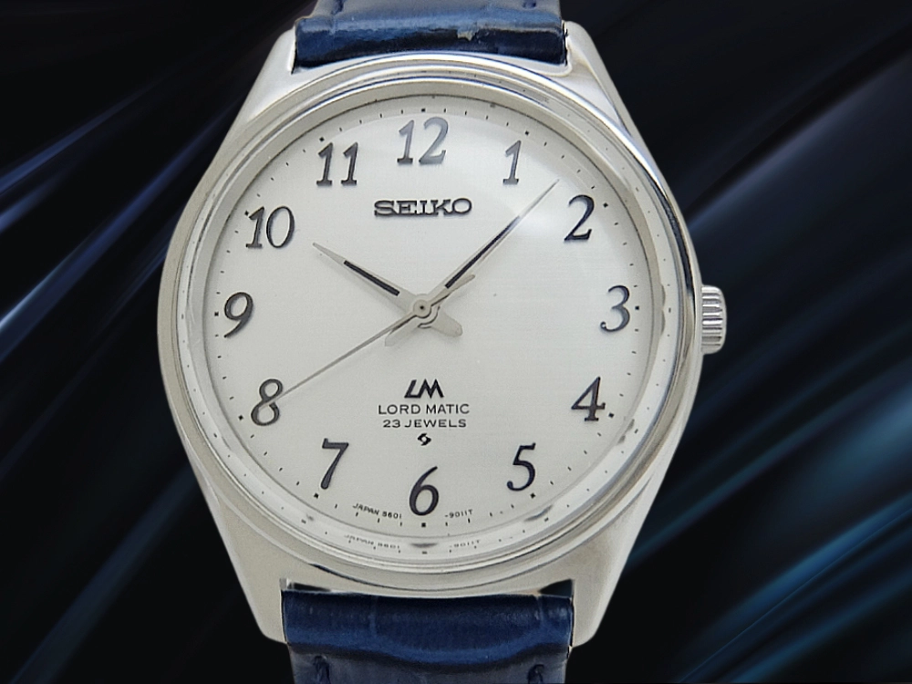 セイコー ロードマチック 23石 5601-9000 SS ワンピースケース リネンダイヤル ベルト仕様 オートマチック SEIKO LORD MATIC 23JEWELS [代行おまかせコース]