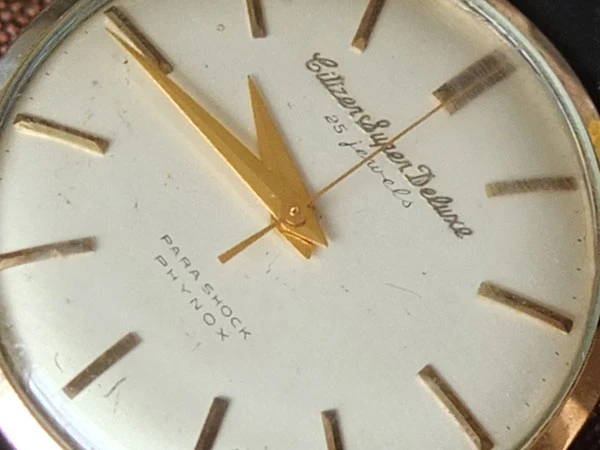 シチズン CITIZEN Super Deluxe スーパーデラックス 初期モデル 手巻き 25石 1507089 パラショック 14K 100ミクロン