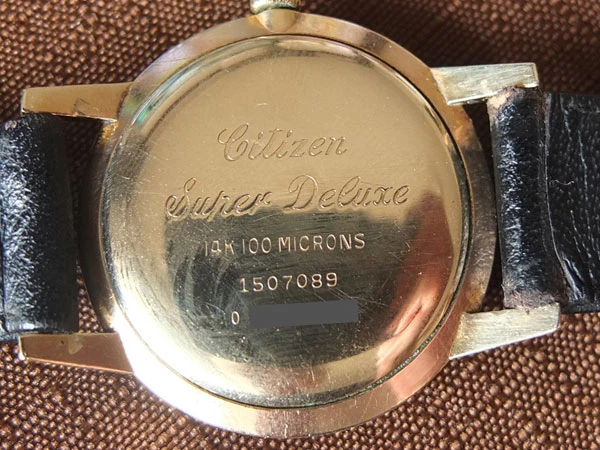 シチズン CITIZEN Super Deluxe スーパーデラックス 初期モデル 手巻き 25石 1507089 パラショック 14K 100ミクロン