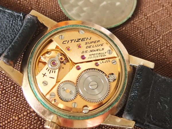 シチズン CITIZEN Super Deluxe スーパーデラックス 初期モデル 手巻き 25石 1507089 パラショック 14K 100ミクロン