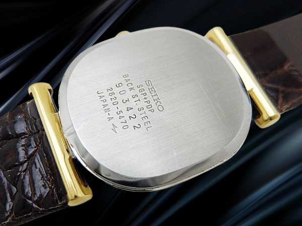 セイコー 薄型 クオーツ 2620-5470 SGP/PDP/SS オーバル シルバーダイヤル ドレスウォッチ SEIKO QUARTZ [代行おまかせコース]