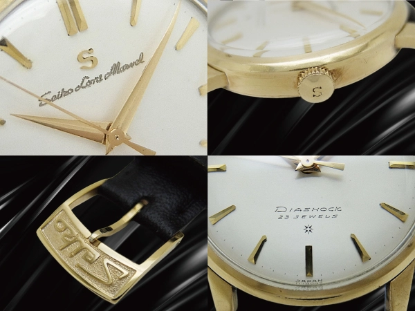 セイコー ロードマーベル 最初期 23石 Ref.14057 14K GOLD FILLED Sマーク 彫込み SD文字盤 SEIKO尾錠 手巻き 風防交換済 Seiko Lord Marvel [代行おまかせコース]