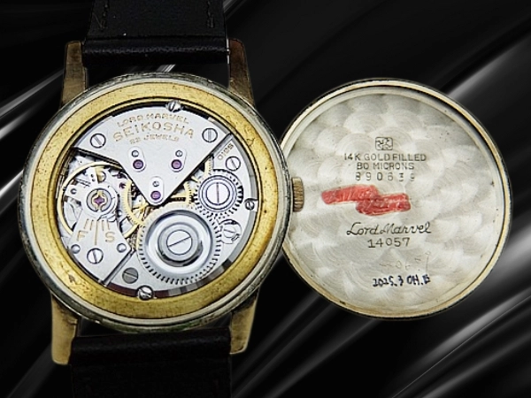 セイコー ロードマーベル 最初期 23石 Ref.14057 14K GOLD FILLED Sマーク 彫込み SD文字盤 SEIKO尾錠 手巻き 風防交換済 Seiko Lord Marvel [代行おまかせコース]