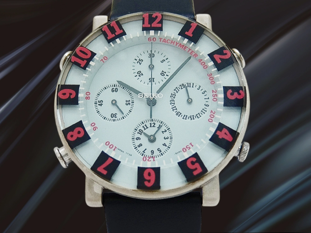 セイコー ソットサス 7T34-6A70 SS ライトブルーダイヤル ベルト仕様 クロノグラフ カレンダー アラーム クォーツ SEIKO SOTTSASS COLLECTION [代行おまかせコース]