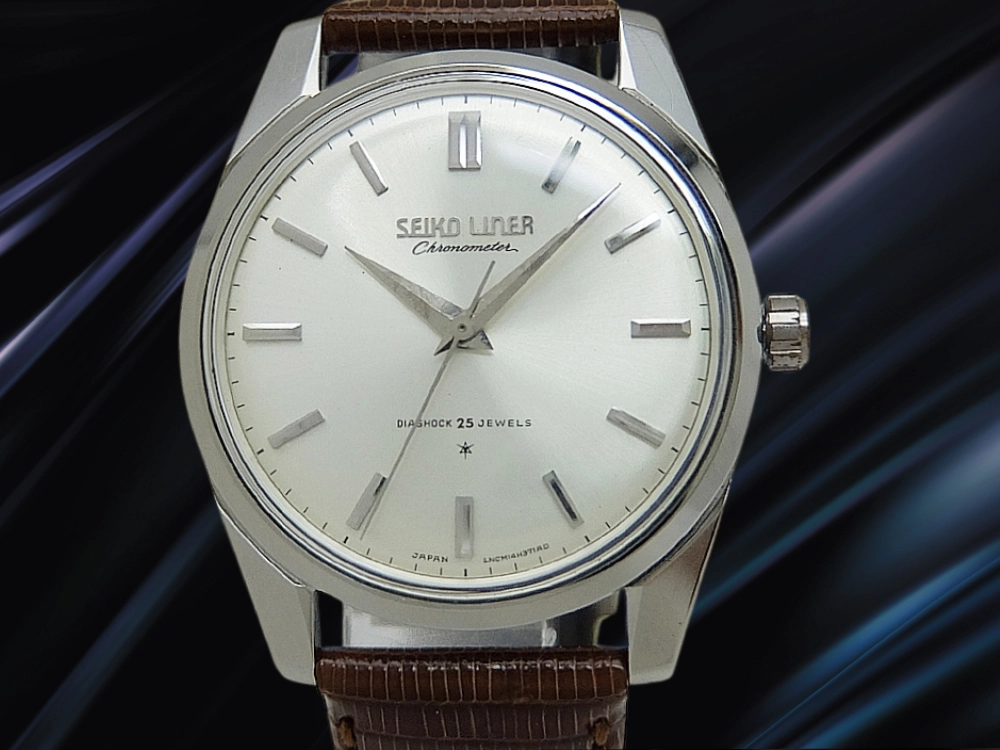 セイコー ライナー クロノメーター Ref.46999 Cal.460 SS シルバーダイヤル 星なし獅子メダリオン SEIKO尾錠 手巻き SEIKO LINER Chronometer [代行おまかせコース]