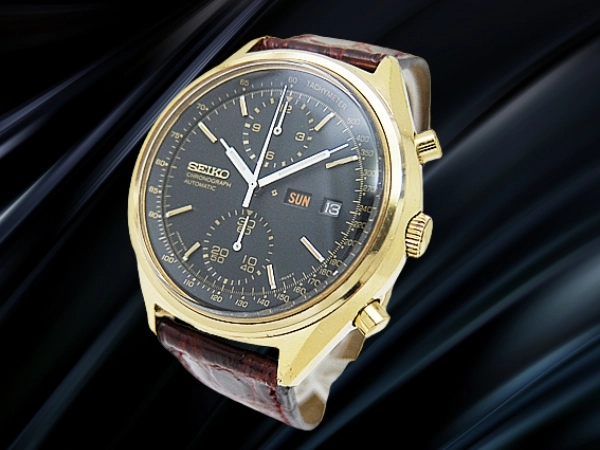 セイコー クロノグラフ 21石 6138-8020 Cal.6138B SGP/SS ブラックダイヤル SEIKO尾錠 オートマチック SEIKO CHRONOGRAPH [代行おまかせコース]