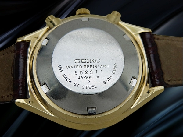 セイコー クロノグラフ 21石 6138-8020 Cal.6138B SGP/SS ブラックダイヤル SEIKO尾錠 オートマチック SEIKO CHRONOGRAPH [代行おまかせコース]