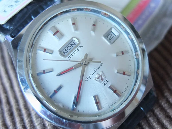 シチズン CITIZEN クリスタルセブン デイデイト 英語表記曜日カレンダー 自動巻き オートマチック 未使用品