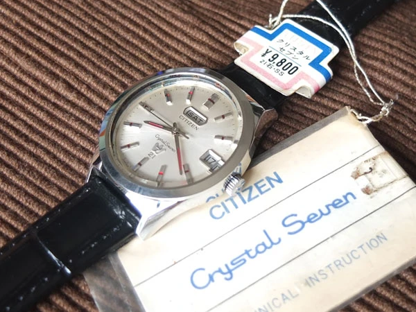 シチズン CITIZEN クリスタルセブン デイデイト 英語表記曜日カレンダー 自動巻き オートマチック 未使用品