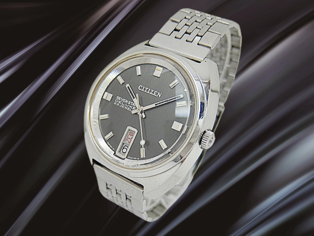 シチズン セブンスター デラックス 23石 Ref.4-520173TA SS グレーダイヤル ブレス仕様 オートマチック CITIZEN SEVEN STAR Deluxe [代行おまかせコース]