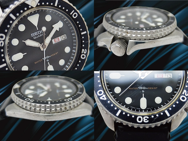 セイコー ダイバー 150m 7548-7000 SS 両方向回転ベゼル ブラックダイヤル ラバーべルト クオーツ SEIKO Diver QUARTZ [代行おまかせコース]
