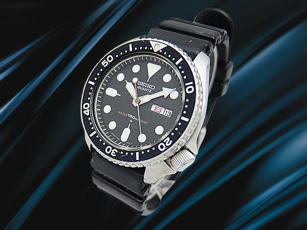 セイコー ダイバー 150m 7548-7000 SS 両方向回転ベゼル ブラックダイヤル ラバーべルト クオーツ SEIKO Diver QUARTZ [代行おまかせコース]