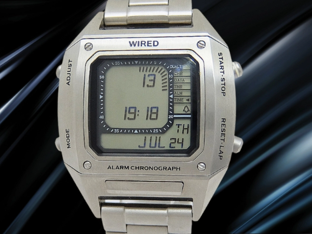 ワイアード ビームス ソリディティ AGAM401 SS 液晶ダイヤル ブレス仕様 BOX・保証書付属 SEIKO WIRED  featuring BEAMS SOLIDITY [代行おまかせコース]