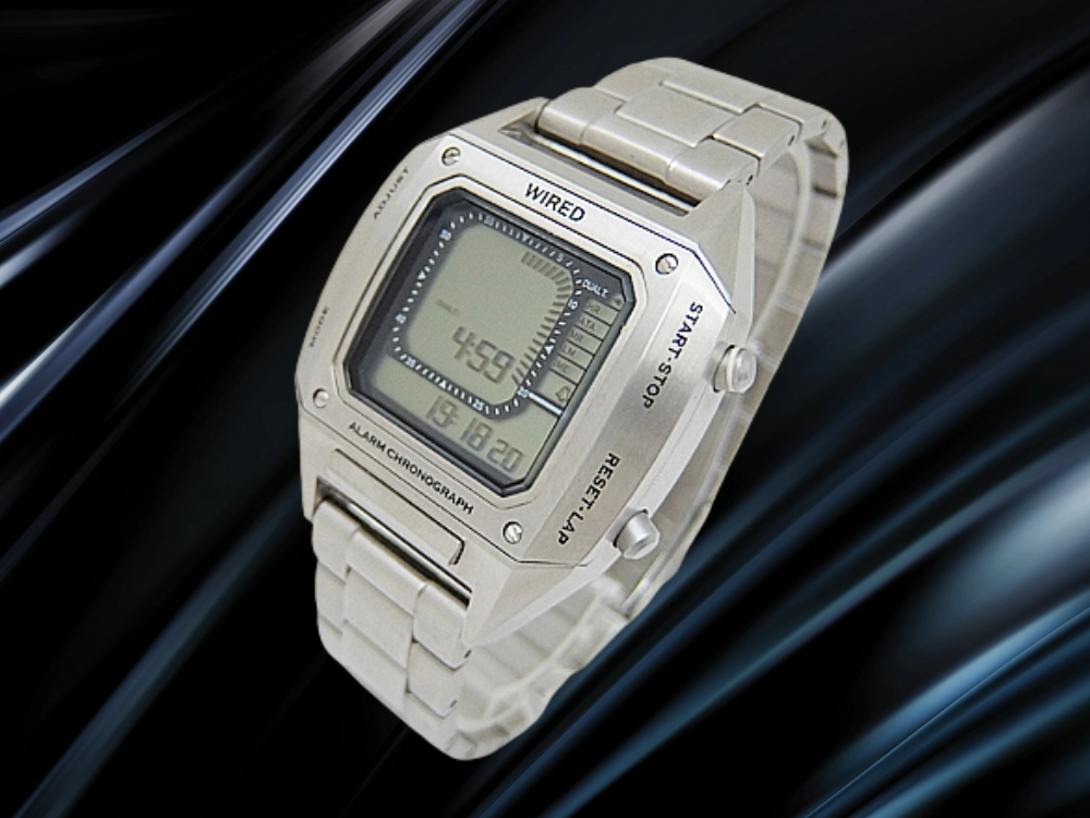 ワイアード ビームス ソリディティ AGAM401 SS 液晶ダイヤル ブレス仕様 BOX・保証書付属 SEIKO WIRED  featuring BEAMS SOLIDITY [代行おまかせコース]