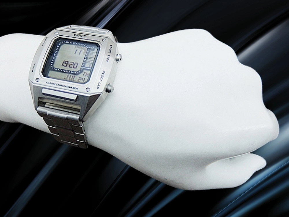 ワイアード ビームス ソリディティ AGAM401 SS 液晶ダイヤル ブレス仕様 BOX・保証書付属 SEIKO WIRED  featuring BEAMS SOLIDITY [代行おまかせコース]