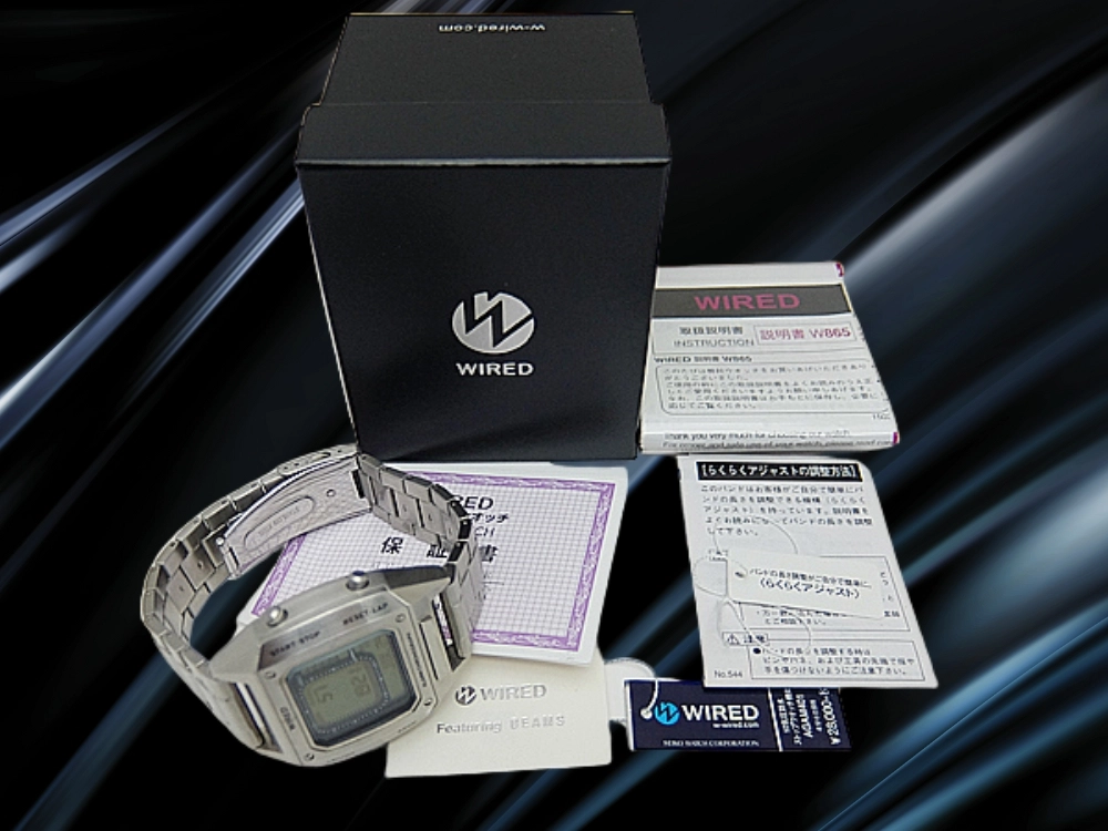 ワイアード ビームス ソリディティ AGAM401 SS 液晶ダイヤル ブレス仕様 BOX・保証書付属 SEIKO WIRED  featuring BEAMS SOLIDITY [代行おまかせコース]